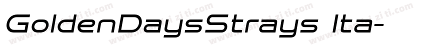 GoldenDaysStrays Ita字体转换